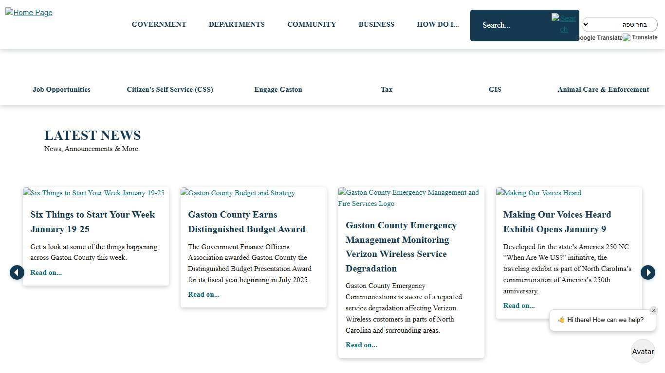 Gaston County, NC Official Website